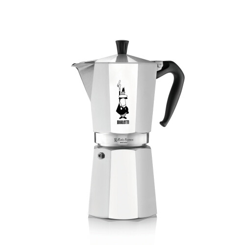 Bialetti Bialetti Moka Express Aluminium Stovetop Coffee Maker (12 Cup), Silver