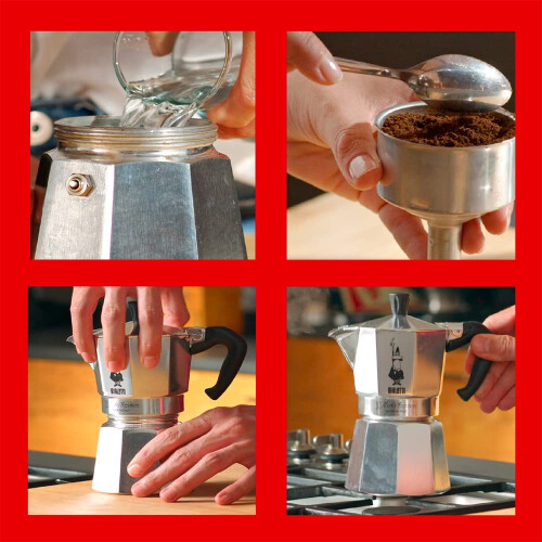 Bialetti Bialetti Moka Express Aluminium Stovetop Coffee Maker (12 Cup), Silver 2