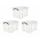 Really Useful Really Useful Plastic Storage Box Bonus Pack 3x35 Litre Clear 7
