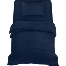 Utopia Bedding 3 Piece Single Bedding Set - Duvet Cover, Fitted Sheet with Pillow case - Soft Brushed Microfiber (Navy)