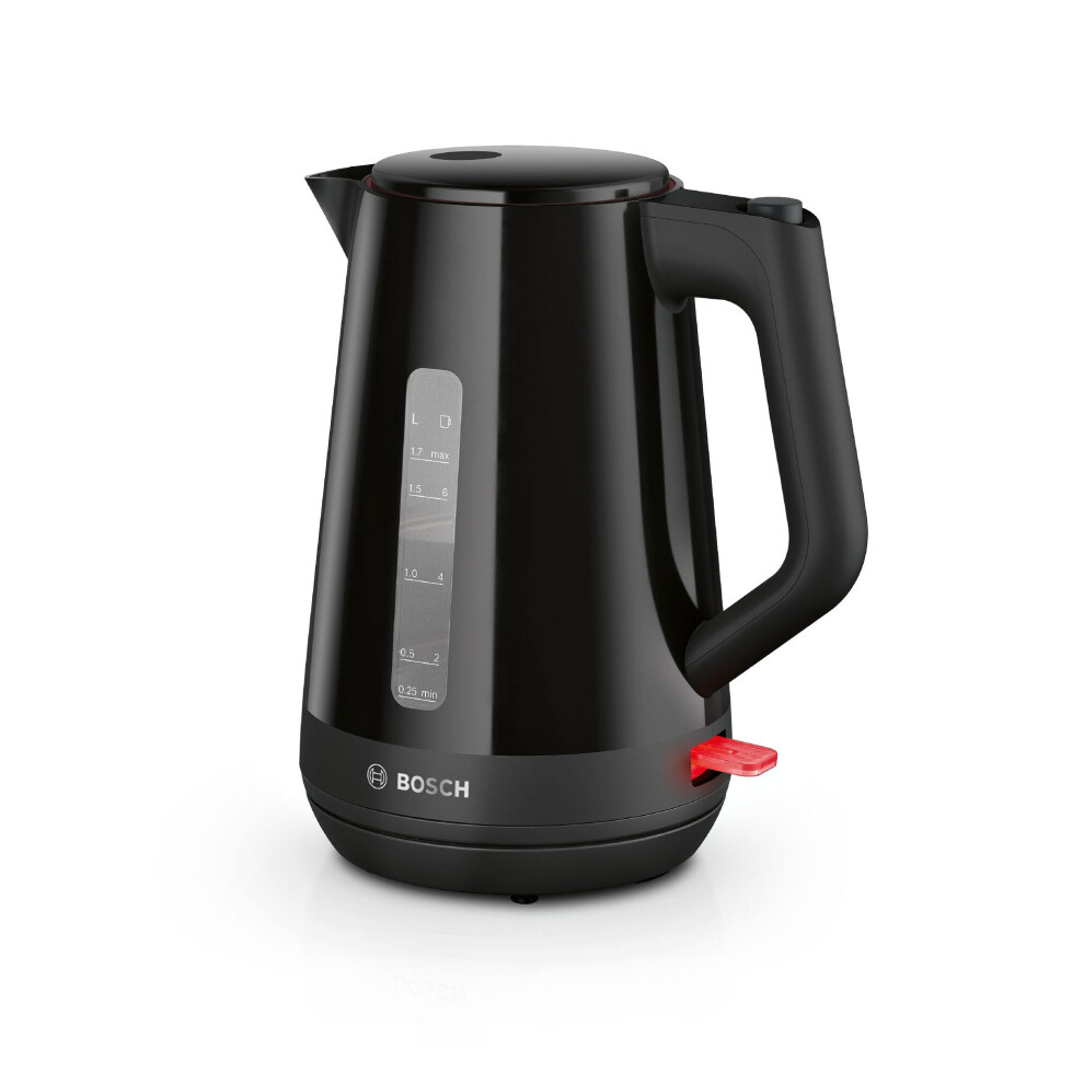 New Bosch Mymoment Delight Twk1m123gb Electric Kettle With 1.7 L Capacity And Fast Boil, Integrated Limescale Filter, Cord Storage In Black