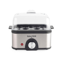 Salter Electric Multi Egg Boiler, 8 Egg Capacity Cooker, Great for Soft Dippy, Hard and Poached Eggs, Includes Measuring Cup, Removable Egg Rack and