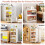 TidyTrove Storage Boxes with Lid, 4-Tier Plastic Stackable Storage Boxes with 1 Lid 28L/Tier, Folding Storage Bins with Wheels, Storage Organizer for 4