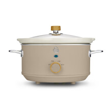 Swan SF17021OAT Nordic Slow Cooker with 3 Temperature Settings, Removable Dishwasher Safe Ceramic Pot and Glass Lid, 3.5L, Oatmeal