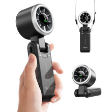 Diveblues Portable Handheld Fan, High-Speed Turbo Portable Fan, LED Display, Up to 12 Hours, 4000mAh Battery, 5 Wind Gear, Rechargeable small Hand Fa