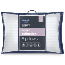 Silentnight Luxury Hotel Collection Piped Pillow - Hotel Quality Stylish Pillow Soft Medium Support for Back & Side Sleepers - Filled with Finest Fib