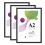 Scholar Tree A2 Picture Frame, 3 Pack Black Photo Frame, A2 Frames 42 x 59,4cm 1