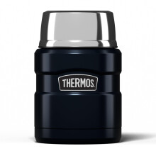 Thermos Stainless King Food Flask, 470ml Capacity - Sleek Multi- Purpose Flask for Daily Food Prep - Durable Stainless Steel with Classic Midnight Bl