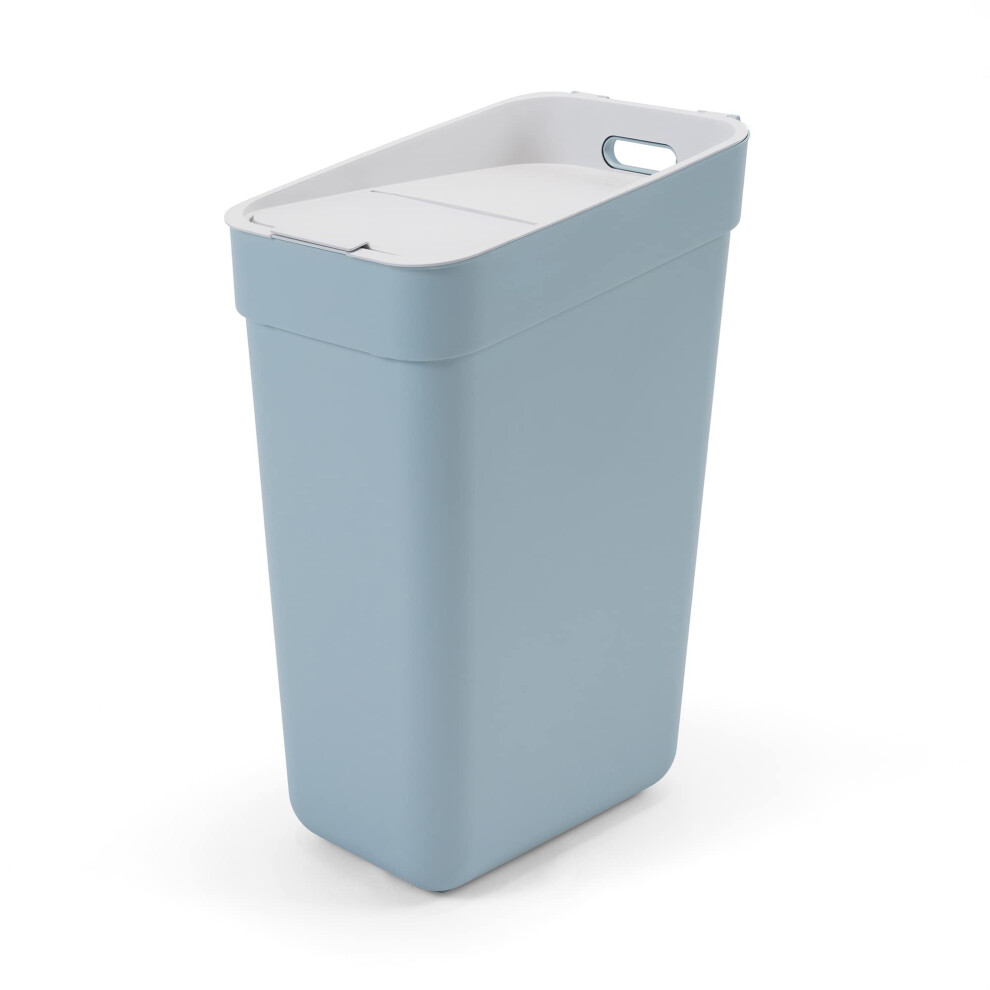Curver Ready To Collect 100% Recycled 30L Kitchen Accessories Recycling Lift Top Bin Smoked Grey With Light Grey Lid