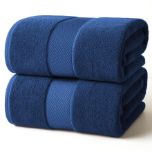 Infinitee Xclusives Bath Sheets Set of 2 (90x180cm) - Extra-Large, 100% Cotton, Ultra-Absorbent, Quick-Dry, Hotel-Quality, Tranquil Navy