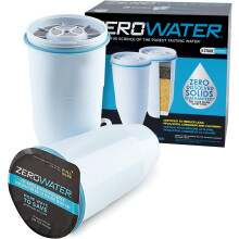 ZeroWater Replacement Water Filter Cartridges, 5 Stage Filtration System Reduces Fluoride, Chlorine, Lead and Chromium, 2 x Filter