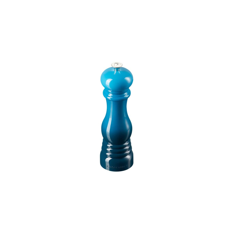 Le Creuset Classic Adjustable Pepper Mill Grinder, Chip-resistant ABS Plastic, Anti-Corrosion, 40g, 21 cm, Deep Teal, 96001900642000