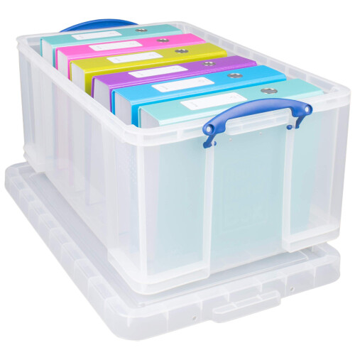 Really Useful Really Useful Plastic Storage Box 64 Litre Clear 2