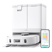 eufy X10 Pro Omni Robot Vacuum Cleaner with Mop, All-in-One Station, 8,000Pa Powerful Suction, Dual Mops, AI Obstacle Avoidance, Auto Mop Washing, Au