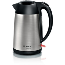 Bosch DesignLine TWK3P420GB Stainless Steel Cordless Kettle, 1.7 Litres, 3000W - Silver & Black