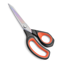 LIVINGO Premium Tailor Scissors Heavy Duty Multi-Purpose Titanium Coating Forged Stainless Steel Sewing Fabric Leather Dressmaking Soft Touch Shears