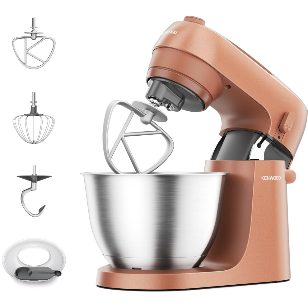Kenwood Go KZM35.000RD, Stand Mixer with Space-Saving Design, Compact Kitchen Machine with 4L Bowl, 3 Adjustable Tools, Splashguard, 6 Speed, Elegant-image-OPC-PJBDZZR-NEW