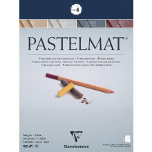 Clairefontaine - Ref 96110C - Pastelmat Pastel Card Pad No.4 (12 Sheets) - 360gsm Card - 18 x 24cm - Assorted Colours - Specially Formulated For Use