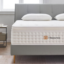 Hiepunos Double Mattress,10.2 INCH Hybrid Memory Foam and Individually Pocket Spring,4FT6 Double Bed Mattress Medium Firm,Ergonomic Pressure Reducing