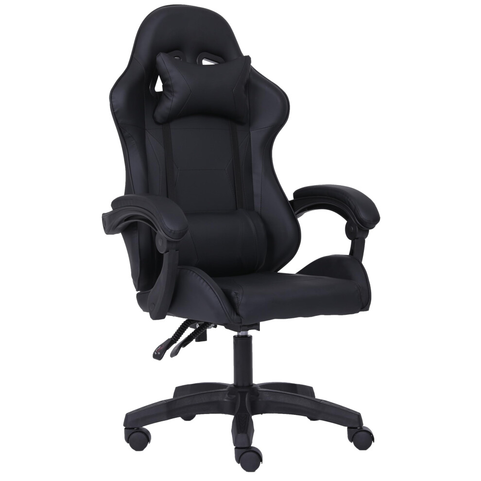Millhouse Sport Desk Chair, Adjustable Office Gaming Racing Chair with Lumbar and Head Pillow, X3577 - Black-Blk-image-OPC-PJBF26Z-NEW