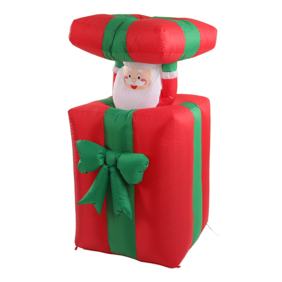Inflatable Santa Christmas Decor 150x85x85cm Lighted Outdoor Yard Gift Box-image-OPC-PJBF2ND-NEW
