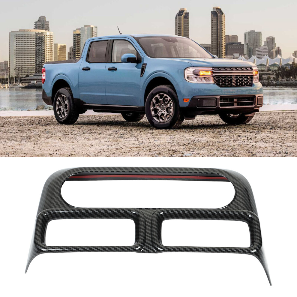 Carbon Fiber Style Ac Panel Cover Trim For Ford Maverick 2022+ 9321332524530