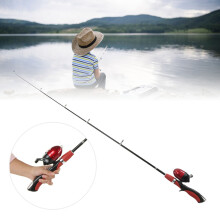 Kids Fishing Kit with Rod, Reels, Lures & Storage Bag, Red