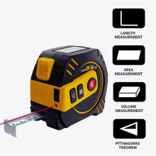 2-in-1 Digitales Maßband mit 130 ft/40 m Laser-Distanzmesser und 16 ft/5 m ausziehbarem Auto-Lock Maßband mit LCD-Hintergrundbeleuchtung 4