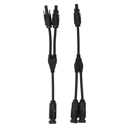 Conector en Y para paneles solares DC-1000V, 30 A, 30,5 cm, negro 1