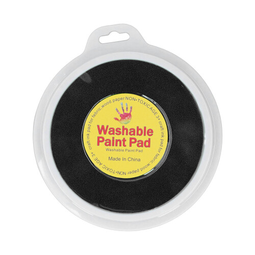 Versatile Black Ink Pad: Washable Sealed Great for Kids' Art Projects 1