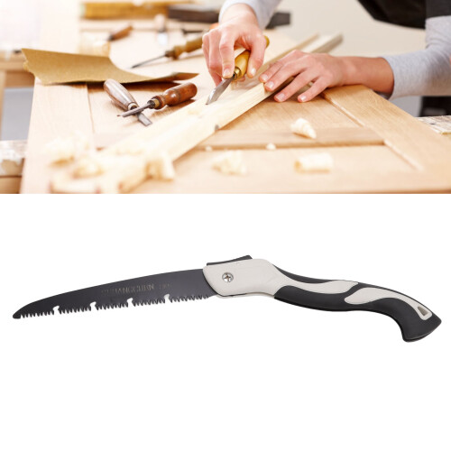 Efficient 10 Inch Folding Pruning Saw with Soft Silicone Handle & Lock 2