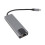 5-in-1 USB-C-Hub, dunkelgrau, 15,0  6,8  1,8 cm 6