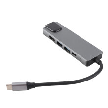 5-in-1 USB-C-Hub, dunkelgrau, 15,0  6,8  1,8 cm
