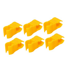 10Pcs Yellow Plastic Football Training Flag Pole Clip 25mm Diameter
