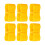 10Pcs Yellow Plastic Football Training Flag Pole Clip 25mm Diameter 15