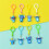 (24pcs) 24pcs Stitch Blind Box Keychain Gift Box, Including Random Lobster Clasp Keychains, Pendants, Versatile Bag Pendants 7