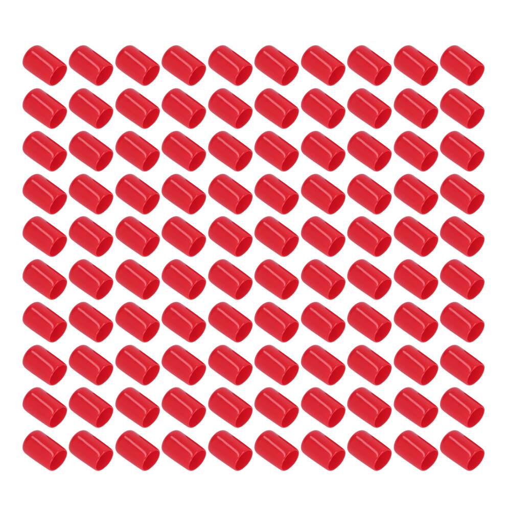 100Pcs 12Mm Red Pvc Flexible Flame-Retardant Thread End Caps Protector 9401332536402