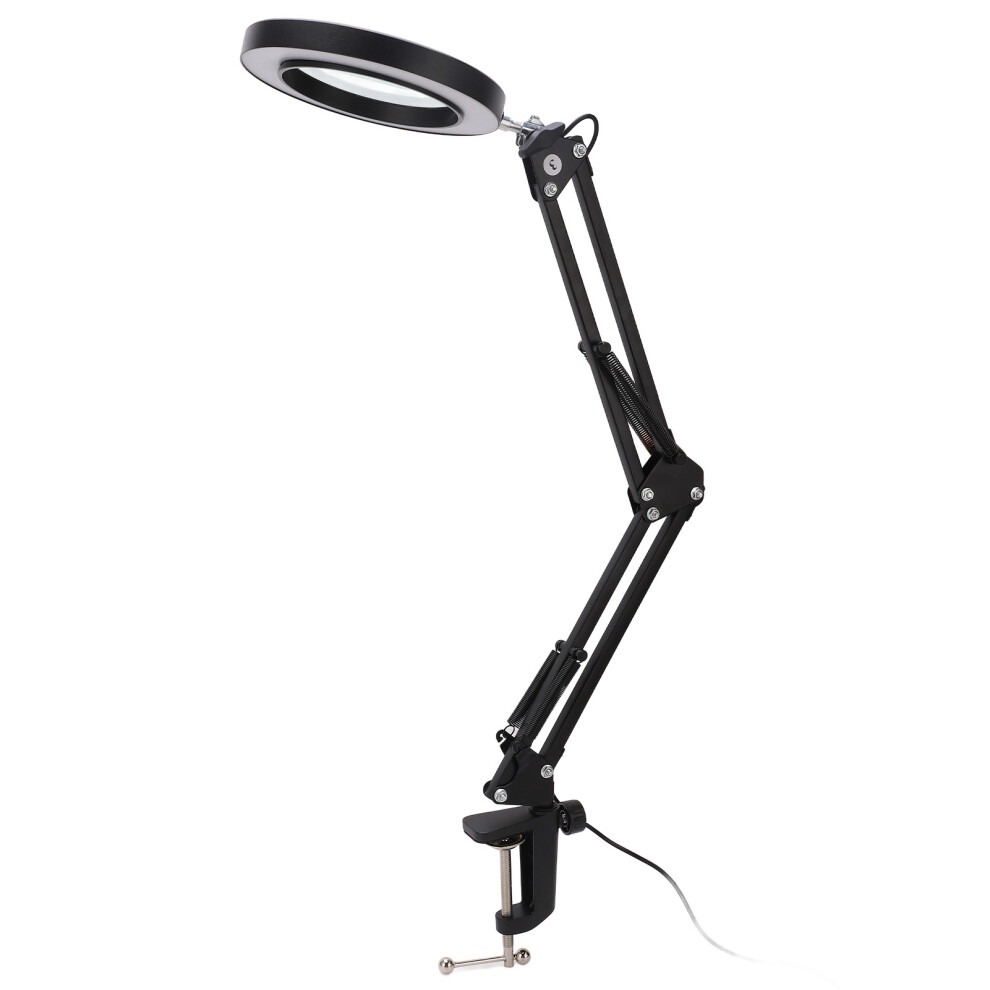 Light 10 Level Bright 5X Magnifying Lamp With 3 Color Modes Rotatable Arm