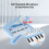 25-Key Mini Electronic Piano with Rotatable Microphone, Portable, 15 Functions Pink/Blue 4