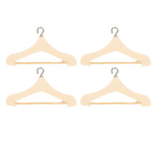 4 piezas de perchas para ropa a escala 1:12, 5 x 2,5 cm, madera triple
