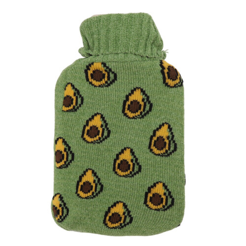 Avocado 2000 ml Wärmflasche mit gestricktem Bezug 1