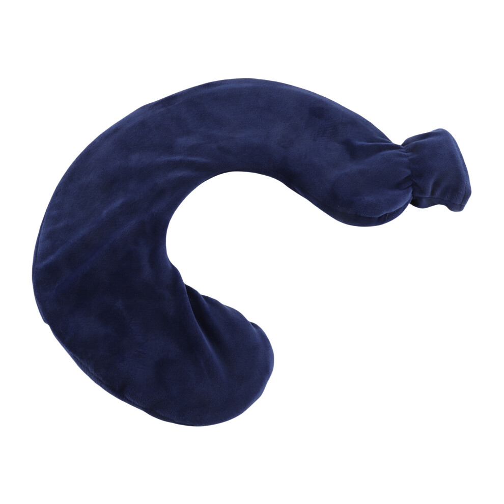 U Shaped Hot Water Bottle with Detachable Cover 1L Navy Blue