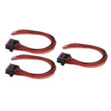 Set of 3 OBD2 Female Connector Cables 30cm 16 Pin J1962 Automotive Adapter
