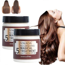 (2pcs) 1-3pcs Vikada Magical Mask Keratin Straighten Nourish Restore Soft 5 Seconds Repairs Damaged