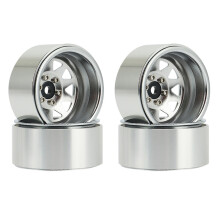 Cerchione Beadlock da 2,2 pollici 4 pezzi TRAX4/SCX10 90046 Argento