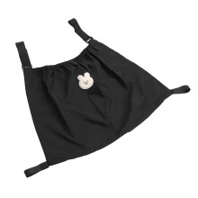 Hängender Windel-Organizer Vielseitiger Nylon Große Kapazität Babybett Windel-Aufbewahrungstasche für Outdoor Schwarzes Kaninchen