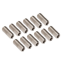 12 Stück Sattel-Höhen-Schrauben für Gitarre, 3x8mm, Silber