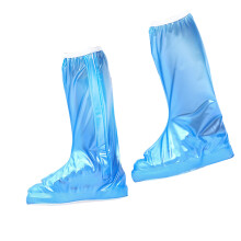 Regen-Schuhüberzug PVC, hoch wasserdicht, verdickte Sohle, rutschfest, faltbar, Regenschuhüberzug für Männer und Frauen, Outdoor, Blau, Grö