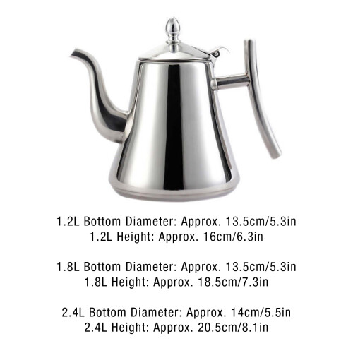 Modell 201 Gooseneck-Kessel 2,4 L Edelstahl 1