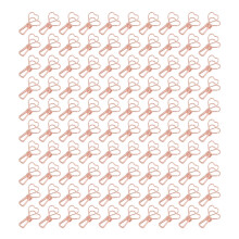 100 Pcs Rose Gold Hollow Heart Shape Metal Binder Clips, Strong Clamping